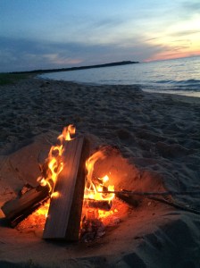 Sunset on Lake Michigan near Empire 